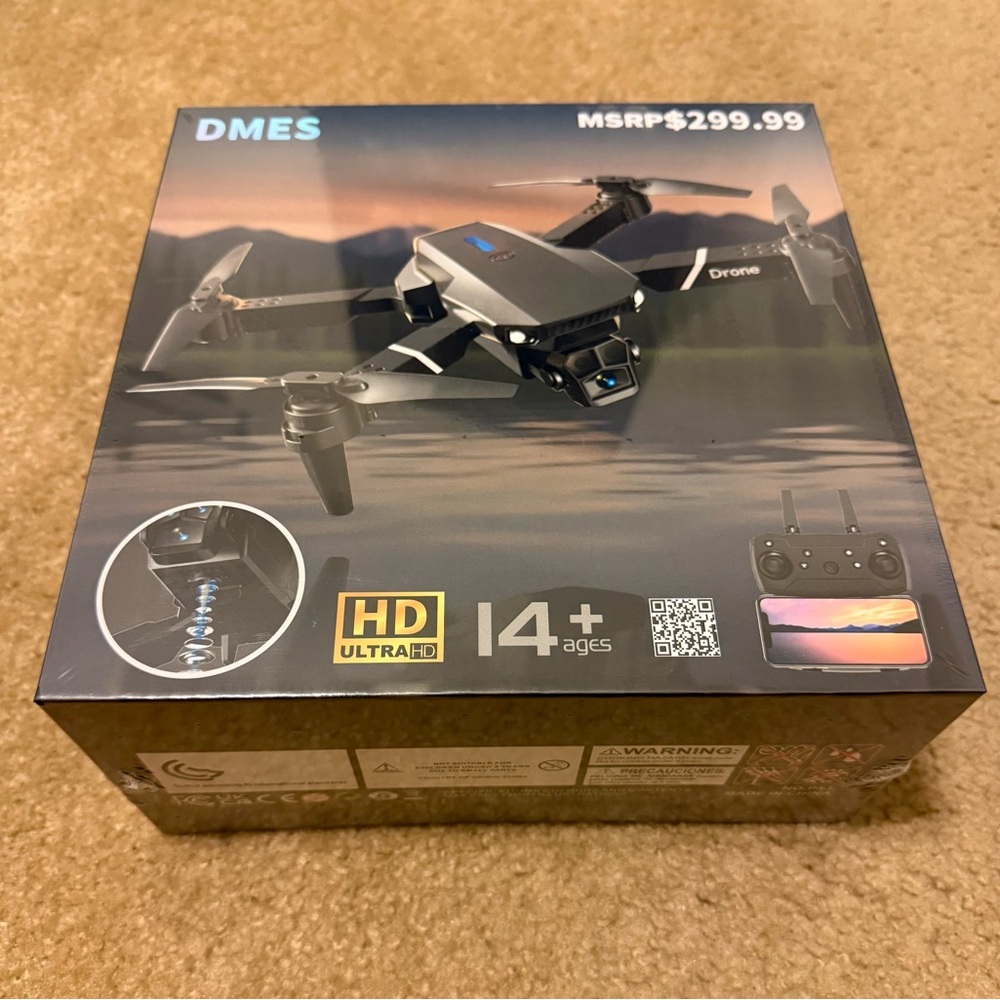 DMES Black Drone with Remote Control